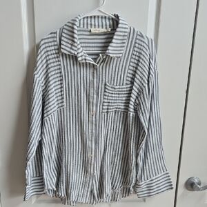 Millibon Striped Button Down Shirt